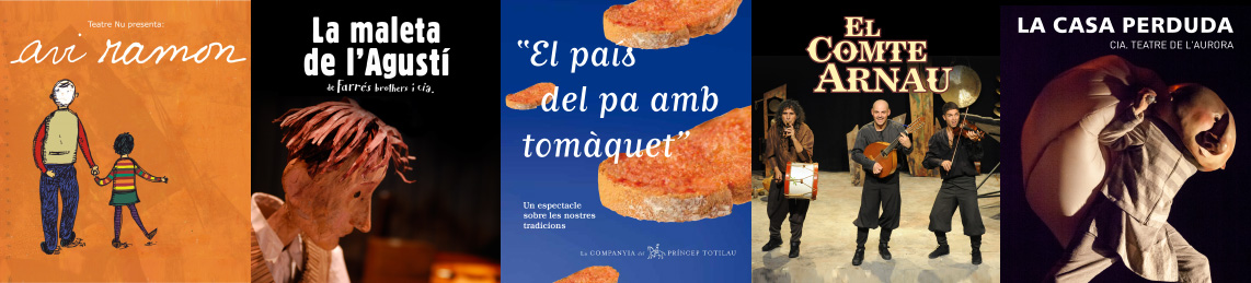 Cartells d'algunes produccions del Teatre de l'Aurora